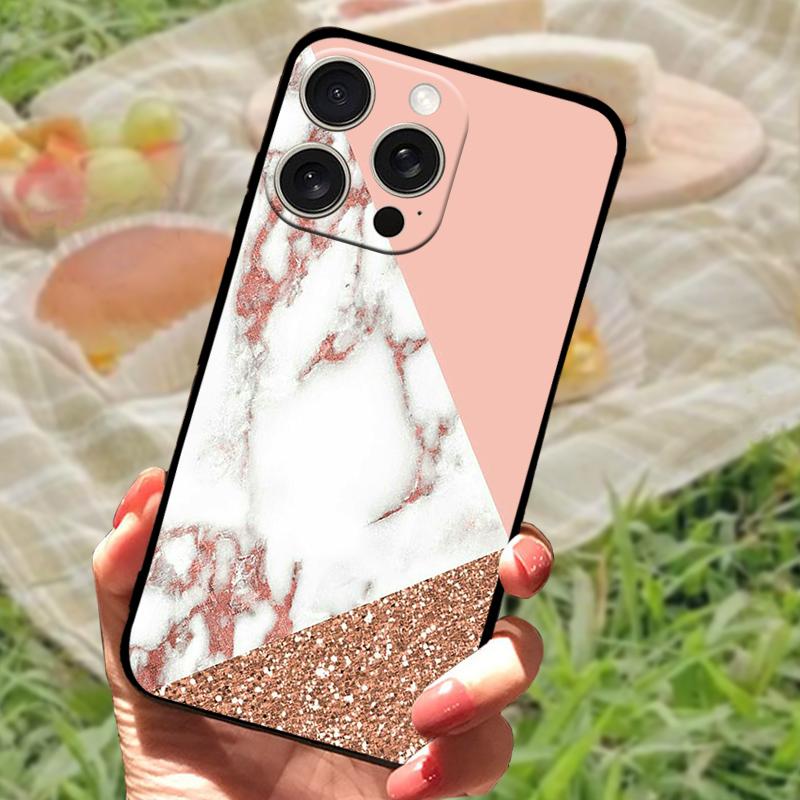 For Apple iPhone 16 Pro Case 16 Pro Max Marble Soft Silicone TPU Phone Back Cover For iPhone 16 Plus Full Protective Funda Capa