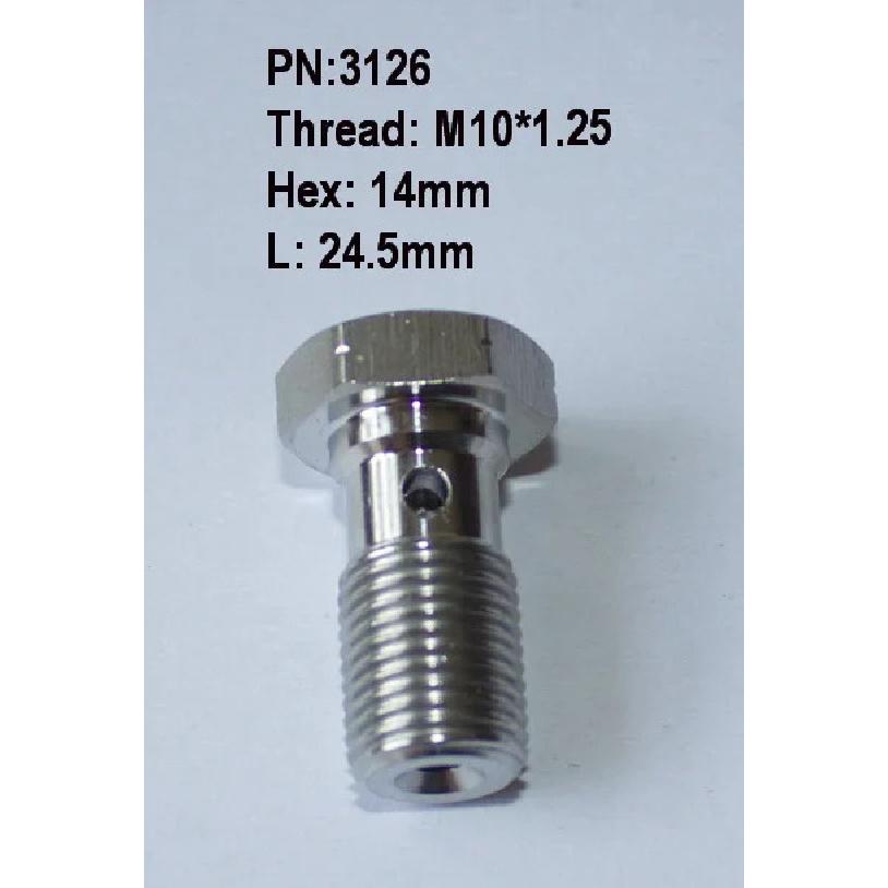 Stainless Steel Single Double Banjo Bolt M10x1 M10x1.25 For Brake Clutch Master Cylinder Caliper Pump