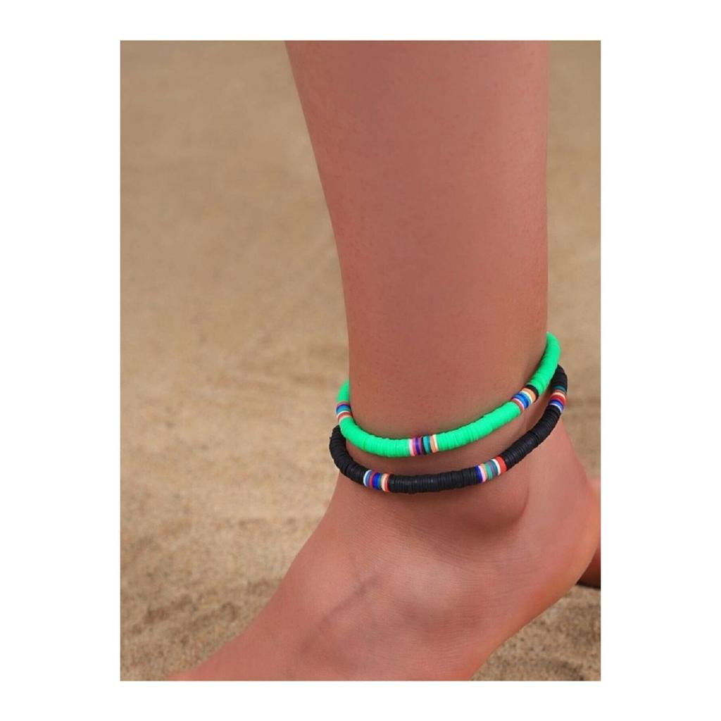 Schwarzes Deniz Yıldız Fußkettchen aus Silber