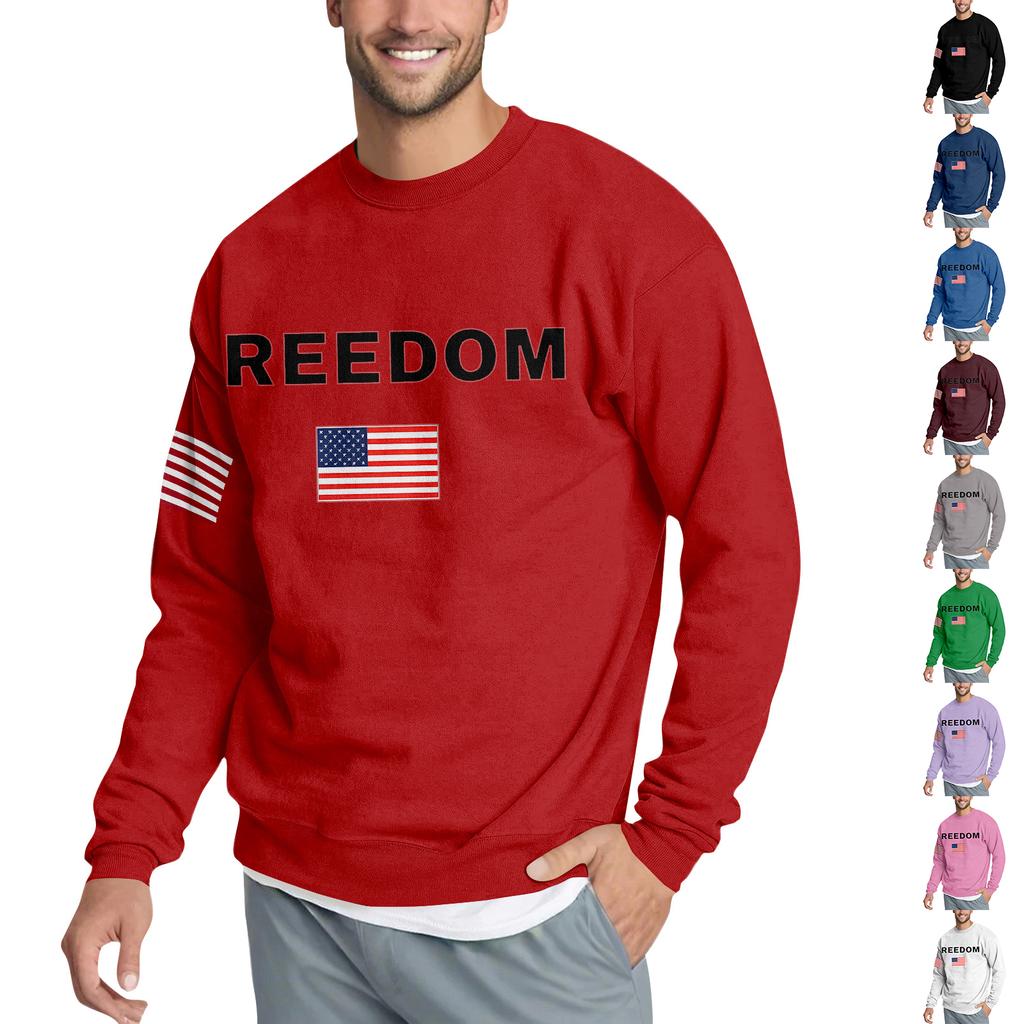 Casual Letter Print Men's Loose Sweatshirt