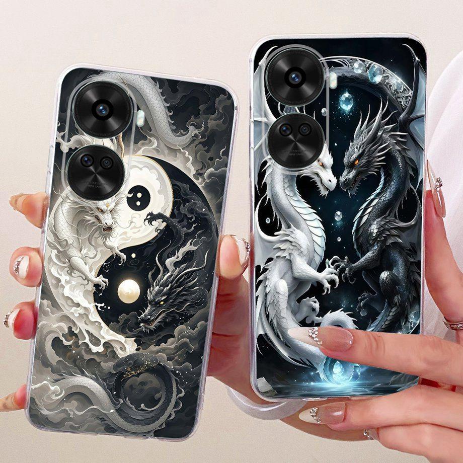 Für Huawei Nova 11i 11 Pro Nova 12 SE 11 SE Handyhülle Klar Weicher TPU Stoßfänger Abdeckung Cooles Cartoon Luxus Schmetterling Blume Funda