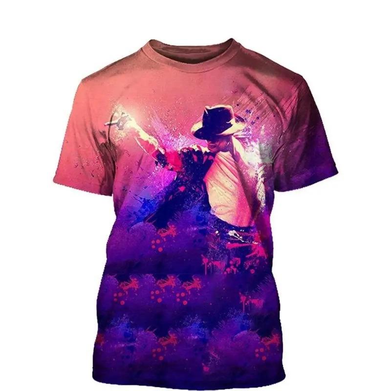 Newest Women Men Fashion Michael Jackson 3D Print T Shirt Fans XXS