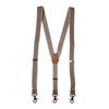 Vintage Suspenders for Men Work Heavy Duty Big Tall 3.5cm Wide X-Shape 4 Bronze Snap Hooks Adjustable Elastic Trouser Braces