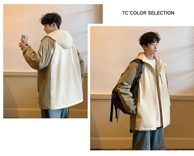 Men's Hooded Jacket: Autumn/Winter 2025, Plus Velvet, Trendy American Style, Outdoor Mountaineering, Casual Workwear.