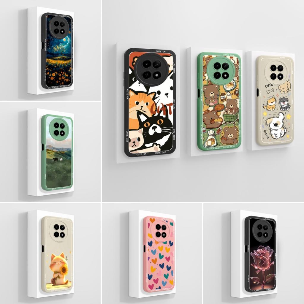 Matte Hülle für OPPO Realme 12 11 Pro Plus 12Lite 12X 11X Hülle Niedliche Mode Welpe Handy Tasche Weiches Flüssigsilikon Stoßfester Bumper für OPPO Hülle Capa