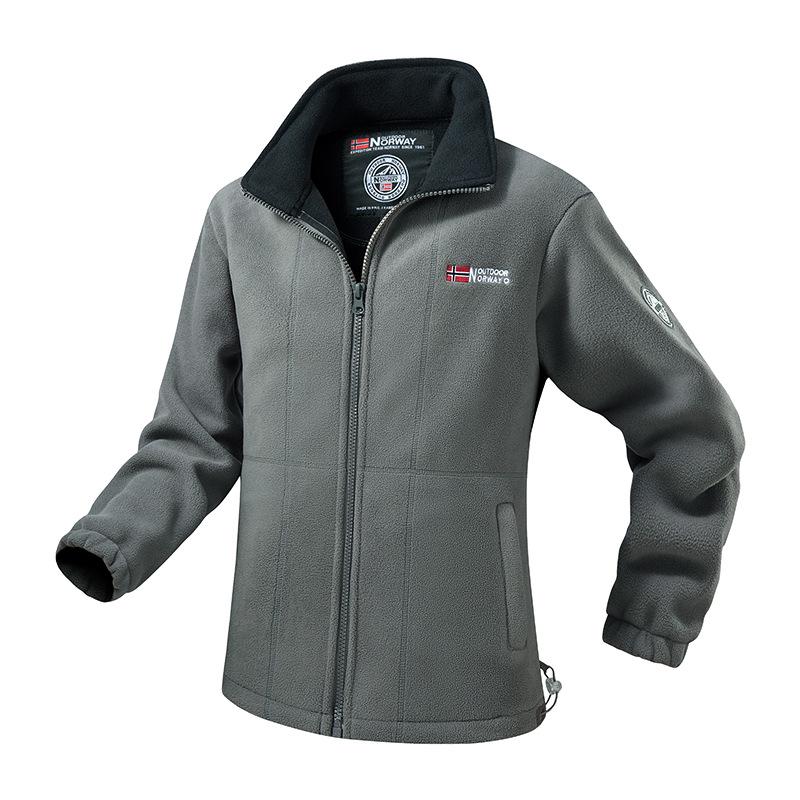 Men's Fleece-Lined Jacket: Warm, Thick, Autumn & Winter Outdoor Sports Coat for Couples.