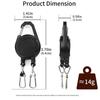 Heavy Duty Retractable Keychain With Sturdy Metal Carabiners And Extendable Steel Wire Perfect For Hiking Camping