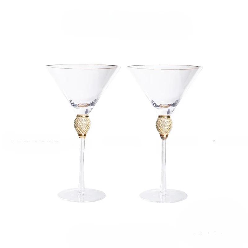 2pcs Light Wind · No Light Luxury Phnom Penh Crystal Glass Wine Glass Cocktail Champagne Glass Decanter Set