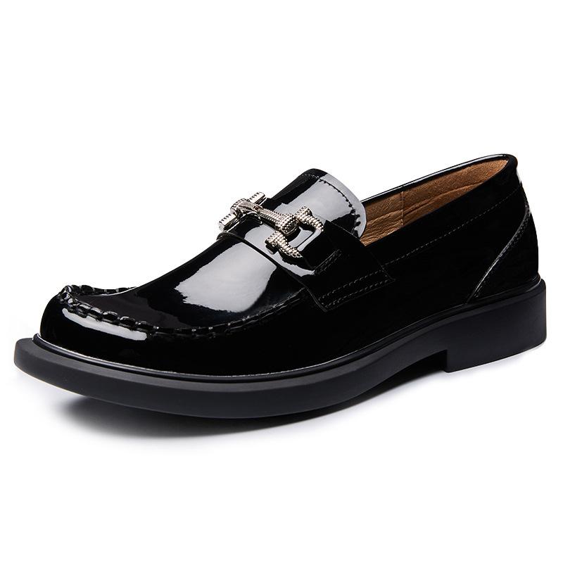 Men'S Soft-Soled One-Pedal Leather Shoes, Business Casual Men'S Shoes, Trendy Loafers, Soft Leather, Trendy Bright Leather Shoes, Men'S