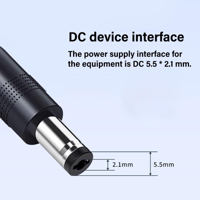 5V To 12V Voltages Boosters Cable USB C To 5.5x2.1mm Converters 12W Output For Electronics And DIY Projects