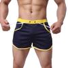 Men Color Block Summer Sports Gym Drawstring Shorts Beach Pants Swimming Trunks