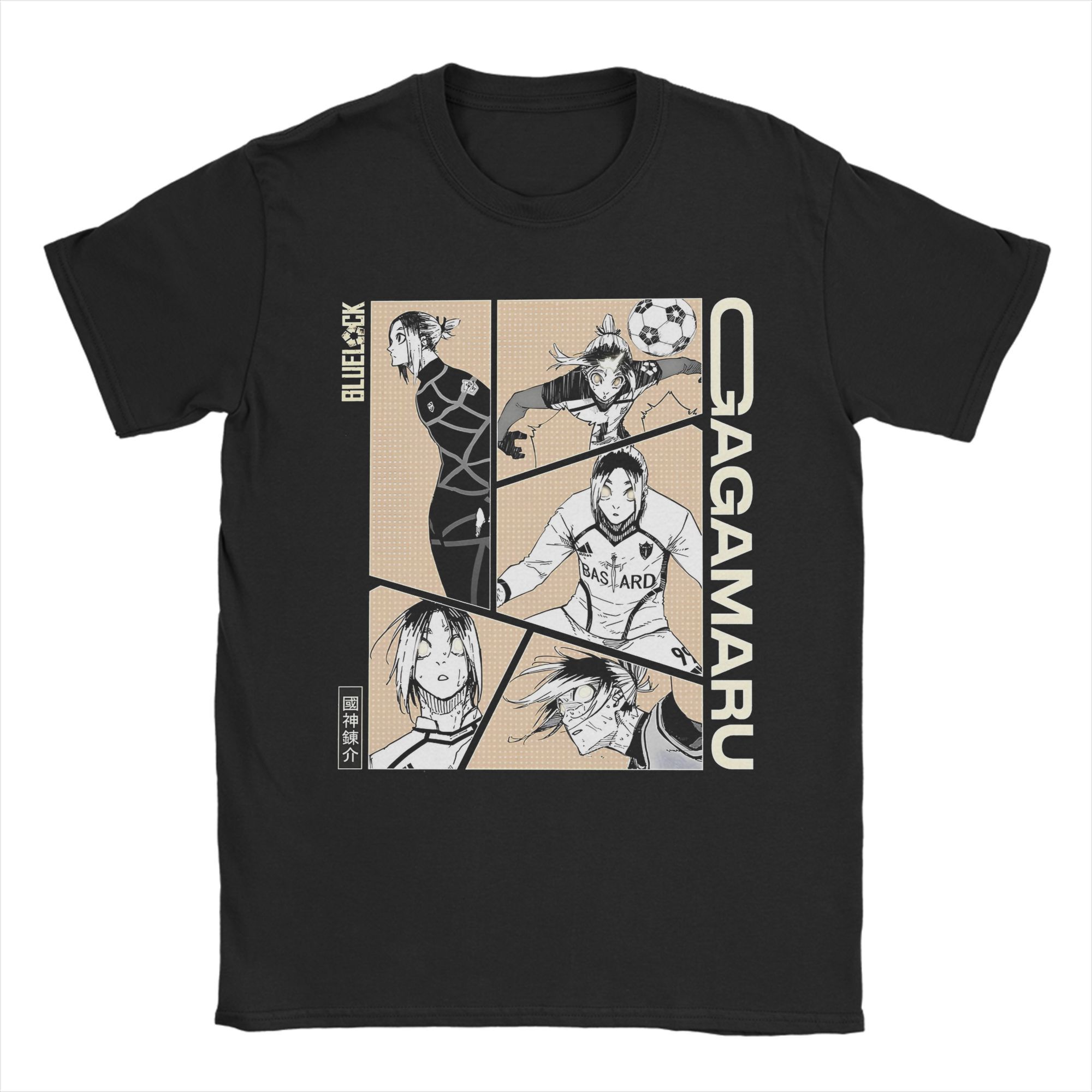 

Mens Womens Ranze Kurona Blue Lock Shirt 100% Cotton Print T-Shirt Manga Top Clothing 4XL