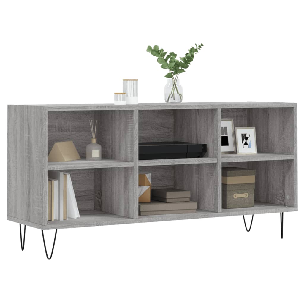 TV Cabinet Gray Sonoma 103.5 x 30 x 50 cm Particleboard