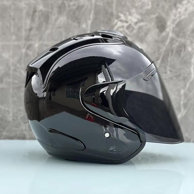 Ram5 Bright Black Half Helmet Men and Women Motorcycle Off-Road Summer Helmet Downhill Racing Mountain Cross Casco Capacete