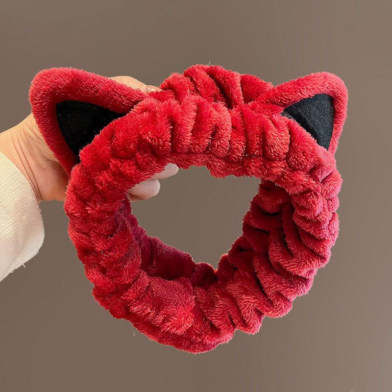 Cartoon Cat Ear Hair Band For Women To Wash Face Special Application Of Facial Mask Headband For Washing Hair Band Headband