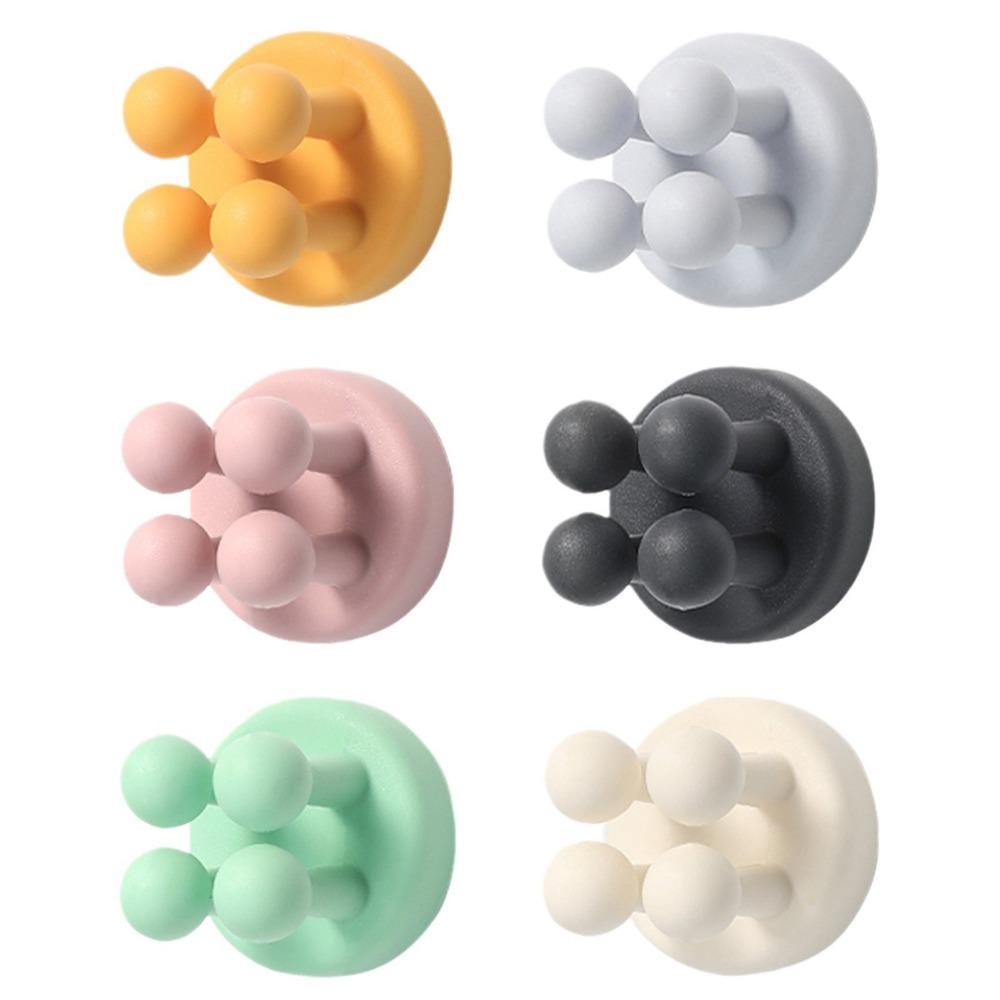 Self Adhesive Silicone Hook Bathroom Razor Holder Storage Hook Wall Shaving Shaver Shelf Toothbrush Holders Organization