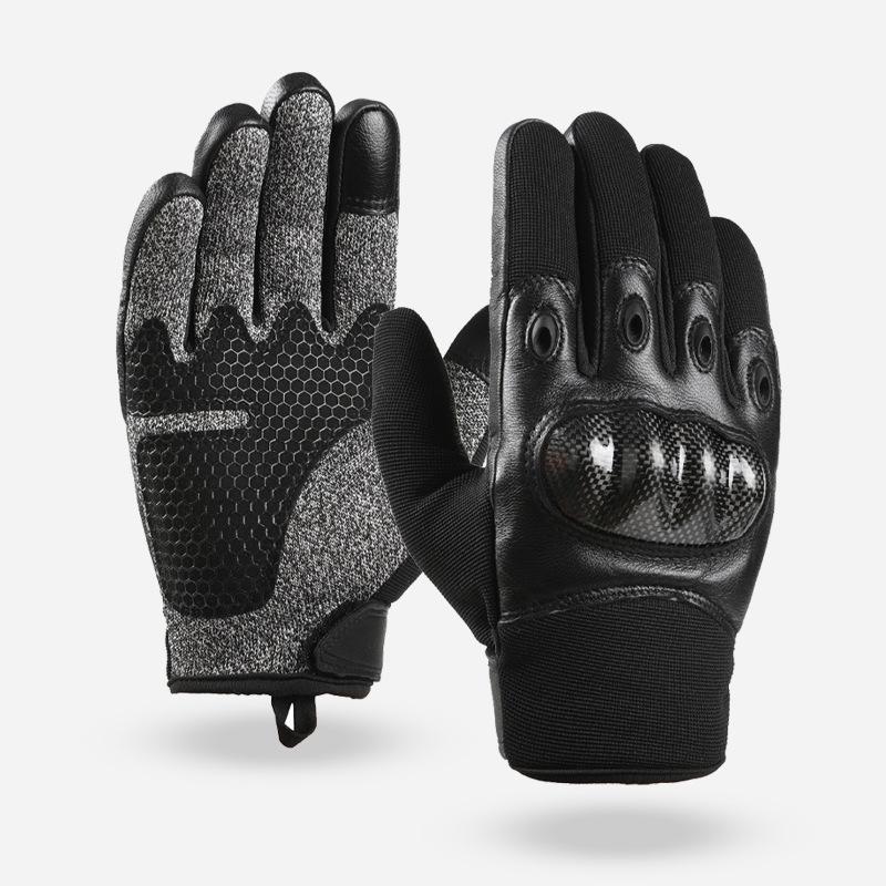 Tactical gloves men's sheepskin anti-cut full finger outdoor Luya fighting touch screen riding motorcycle wear-resistant gloves