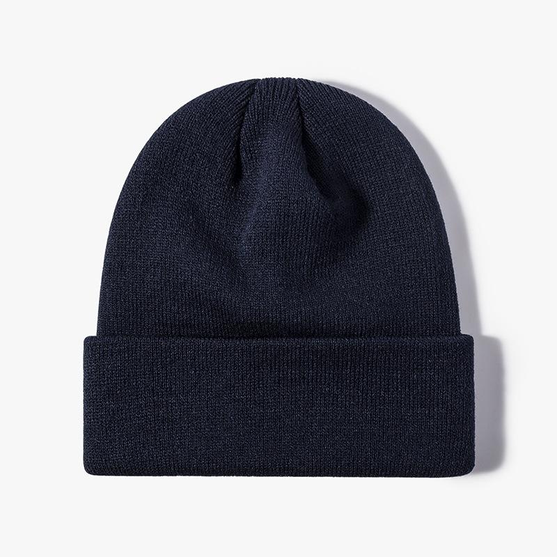 Hat Women's Wool Versatile Hexagonal Light Board No Edge Curling Cold Hat Autumn and Winter Outdoor Warm Thickened Men's Knitted Hat