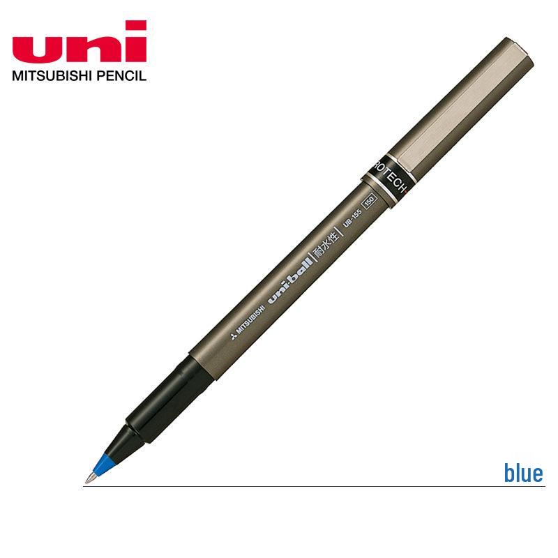 Набор из 3-х гелевых роллеров UNI Mitsubishi UB-155 на водной основе, 0.5 мм - Красный, Синий, Черный 0.5mm синий