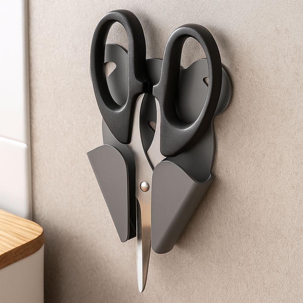 3pcs Punch-Free Scissor Holder Self-adhesive Scissor Display Shelf  Home Organization