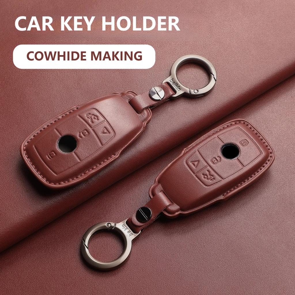 Fit For Mercedes Benz W205 W213 W177 W222 X167 Glc Gls Cle Cla Glb A C E S G Class Amg Genuine Genuine Leather Auto Key Fob Cover Case