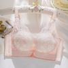 Summer thin hole cup bra cover gathered without steel ring lace adjustment type breathable