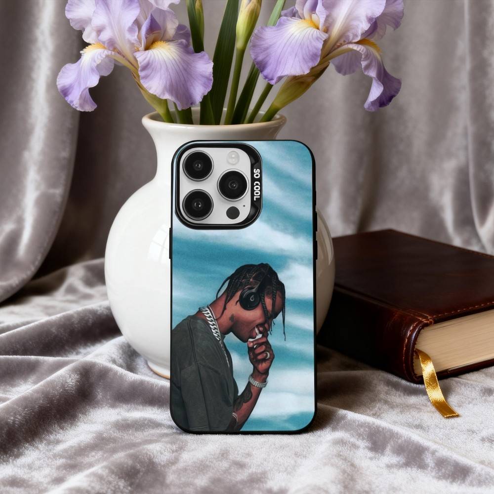 

Confident T-Travis S-Scott-T Phone Case For iPhone17,16,15,14,13,12,11 Plus,Pro Max Black Candy silver phone case iPhone16