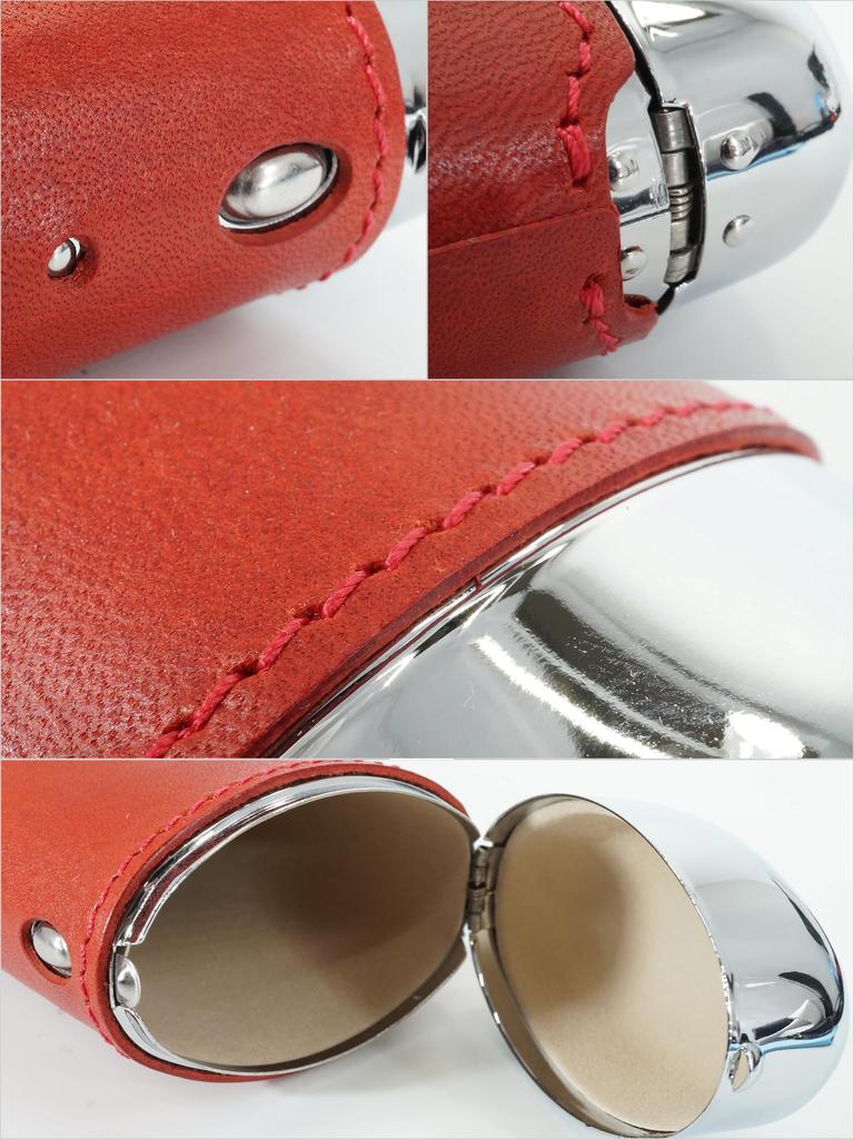 Red Tochigi Leather Glasses Made in Eyeglass Sunglasses Genuine Tanned Made in Brand Includes Microfiber Eyeglass Product Case, Japan, Hard, Slim,