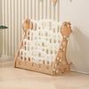 Kids' Floor-Standing Bookshelf & Toy Storage Rack - Plastic Cartoon Design