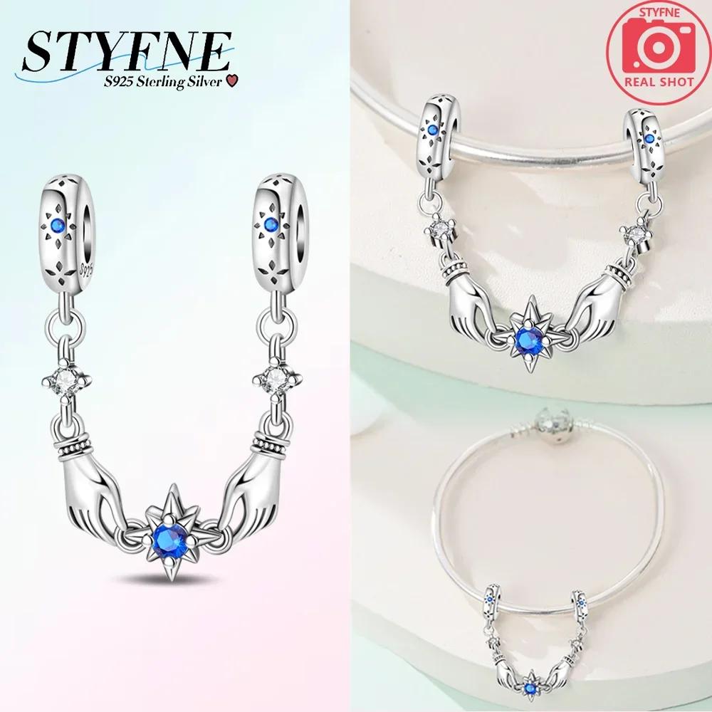 Original 100% Copper Clasp Clip Bead Star Moon Safety Chain Fit Original Bracelet Diy Jewelry Making Women Gift