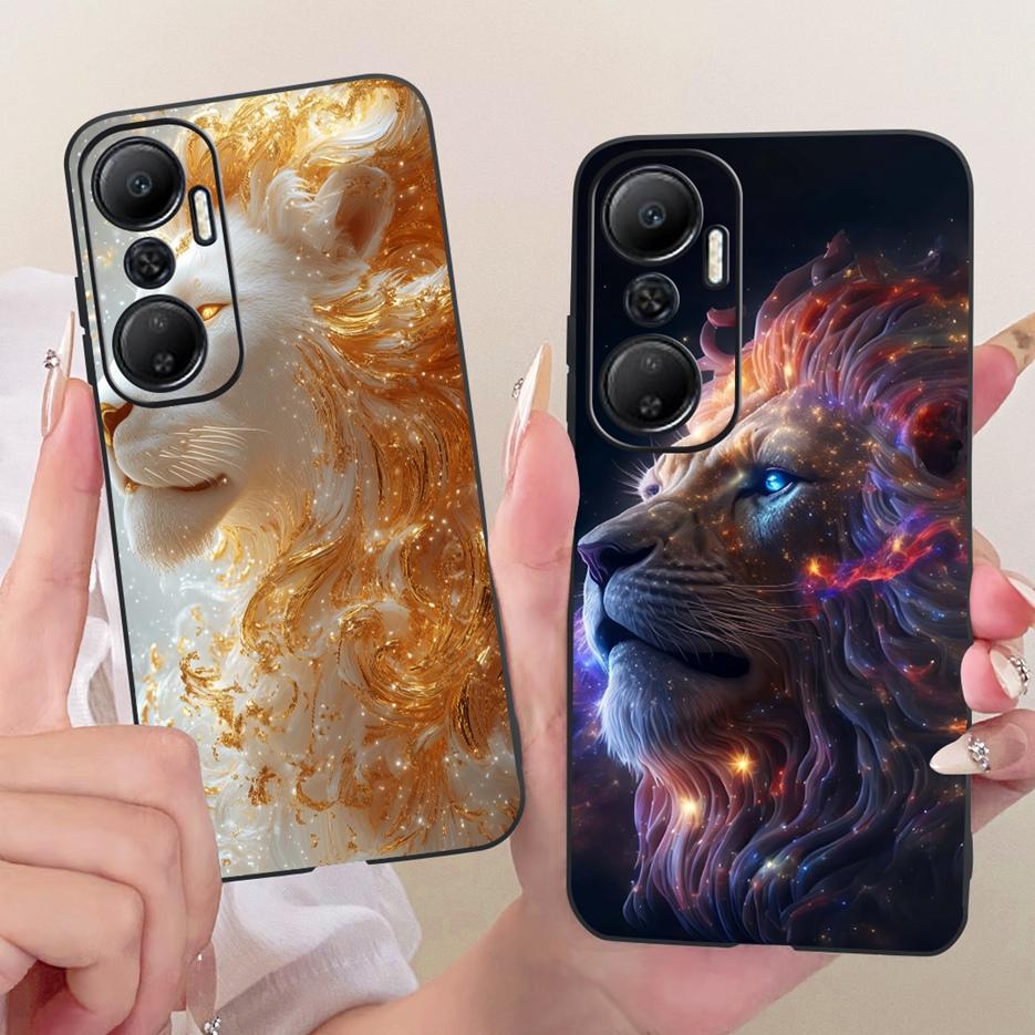 For Infinix Hot 20 Play 20i 20s Case Cute Lion Fashion Painted Cover Soft TPU Phone Case For Infinix Hot 20i 20S Hot20 5G Fundas