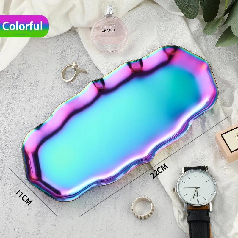 Modern Simple Stainless Steel Metal Water Drop Multi-shape Snack Tray Storage Jewelry Storage Metal Decoration Storage Organizer