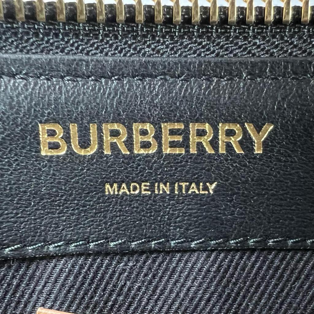 Pristine BURBERRY Clutch Bag TB Monogram Stripe Multicolor Cotton Mens Used