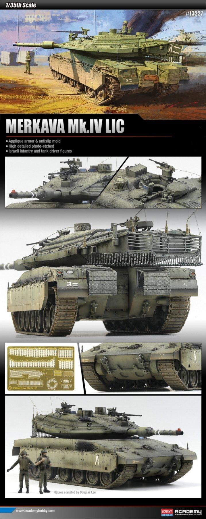 

Academy Merkava LIC AM13227 Plastic Model 1/35 MK.4 зелёный