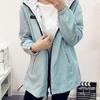 Stylish Women Jacket Coat With Zipper And Pockets Featuring Cartoon Print Design