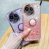 KADEM For Realme 11 5G (Global)/11x 5G Case Rhinestone Flower Finger Ring Kickstand TPU Phone Cover
