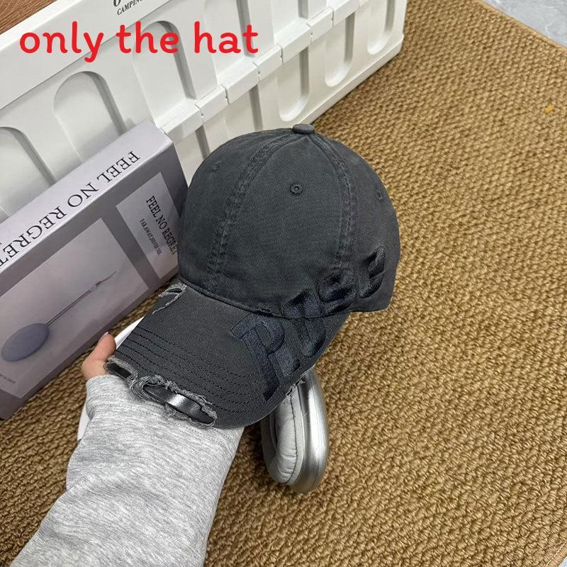 Streetwear Baseball Cap With Embroidered Letters And Wide Brim For Summer Sun Protection