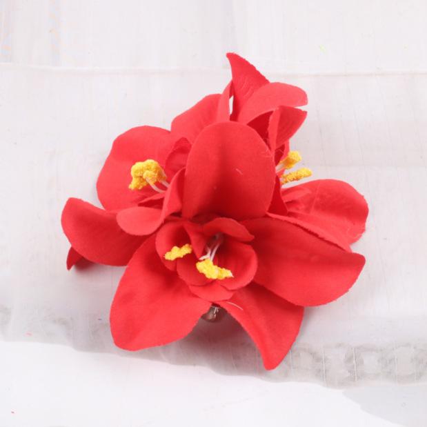 Bohemia Canna Flowers Samll Hair Clips Hawaii Bridal Flowers Hair Clips Hairpins Barrette For Wedding Hair Accessories