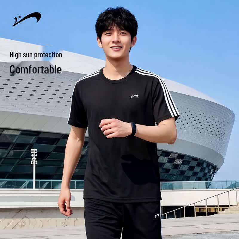 

Guirenniao Men s UPF50+ Color-block Stripe T-shirt 3XL