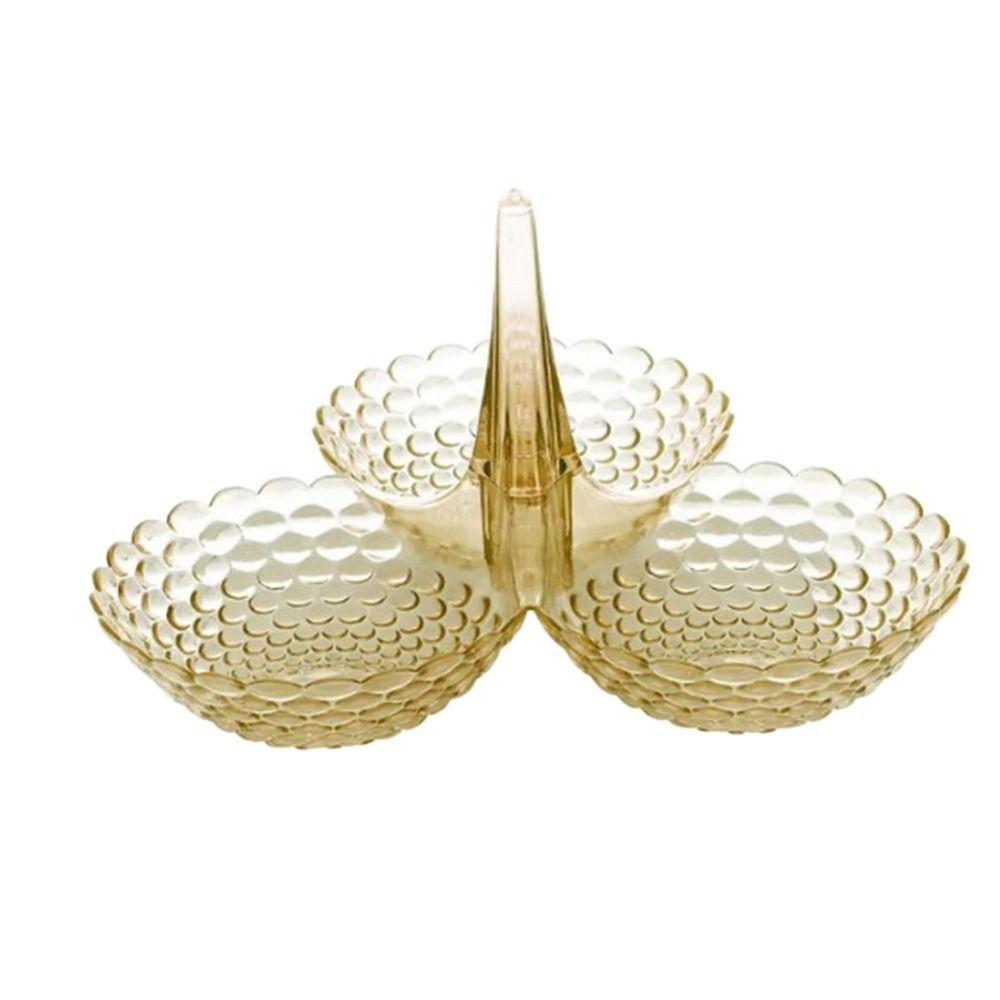 

Поднос для сухофруктов в европейском стиле, штабелируемый, изысканный высокий поднос для фруктов, десерт жёлтый