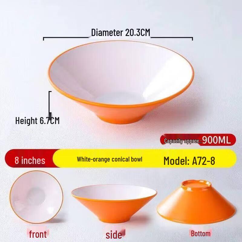 

Melamine Anti-fall Noodle/Soup Bowl (10-pack)