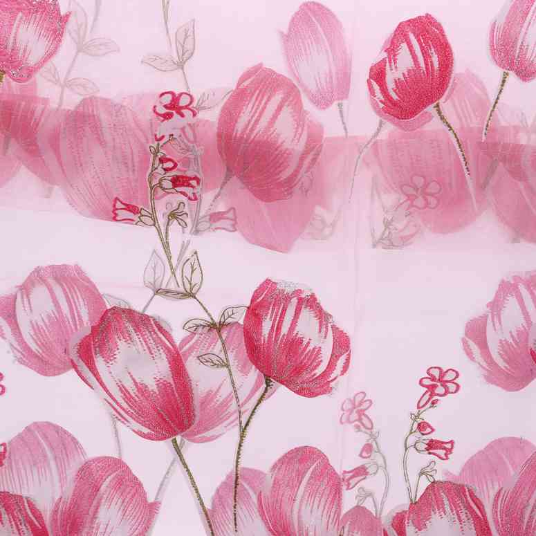 Decorative Tulle Printed Curtains For Living Room Kitchen Window Drapes