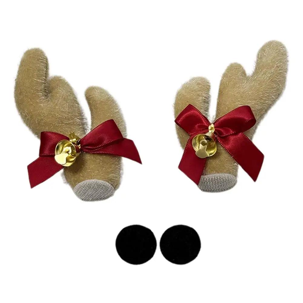 Christmas Antlers Motorcycle Helmet Decoration Electric Helmet, Ski Ear DIY Bike Decor Ornaments Helmet L9O0