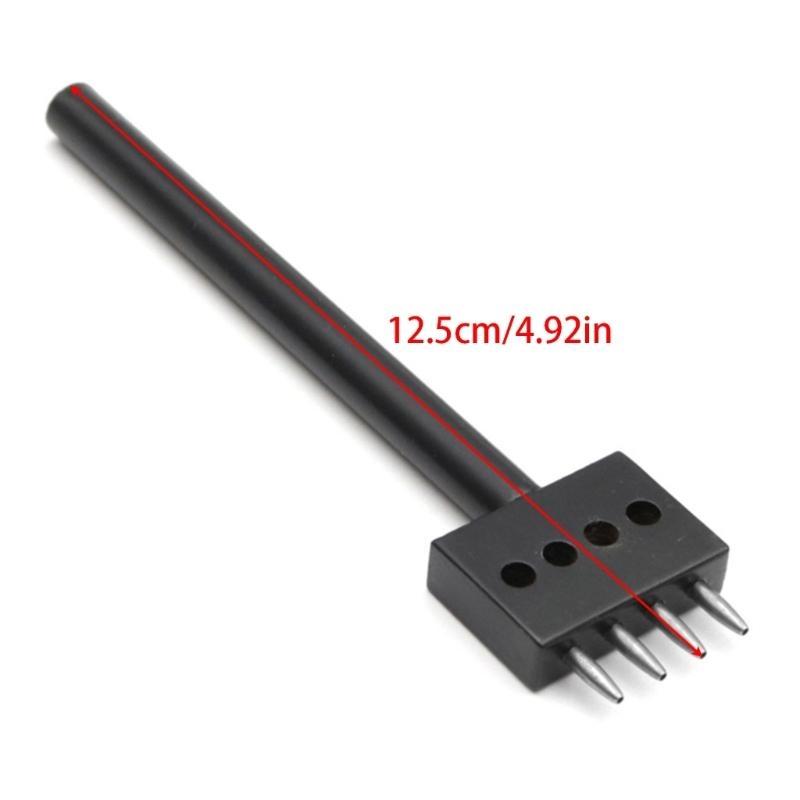 4mm 5mm Leather Round Hole Tooth Tool 2/4/6 Prong Lacing Stitching DIY Leathercraft Punching Accessories
