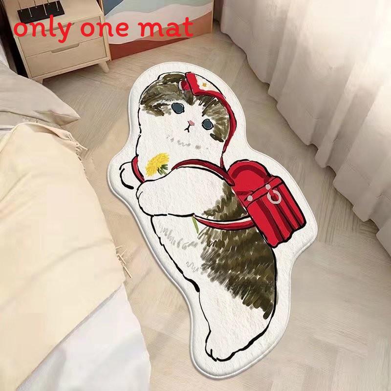 Tappeto Peluche Cartoon Mofusand con Design Stampato per Bagno Porta Ingresso Decorazione