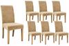 Chair Covers 6pcs Velour Velour Universal Elastic Beige