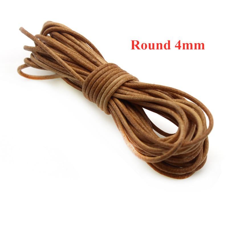 2Meter 1 2 3 4 5 6 8 mm Genuine Cow Leather Cord for Bracelet Necklace Round Flat Leather Strap Rope String DIY Jewelry Making