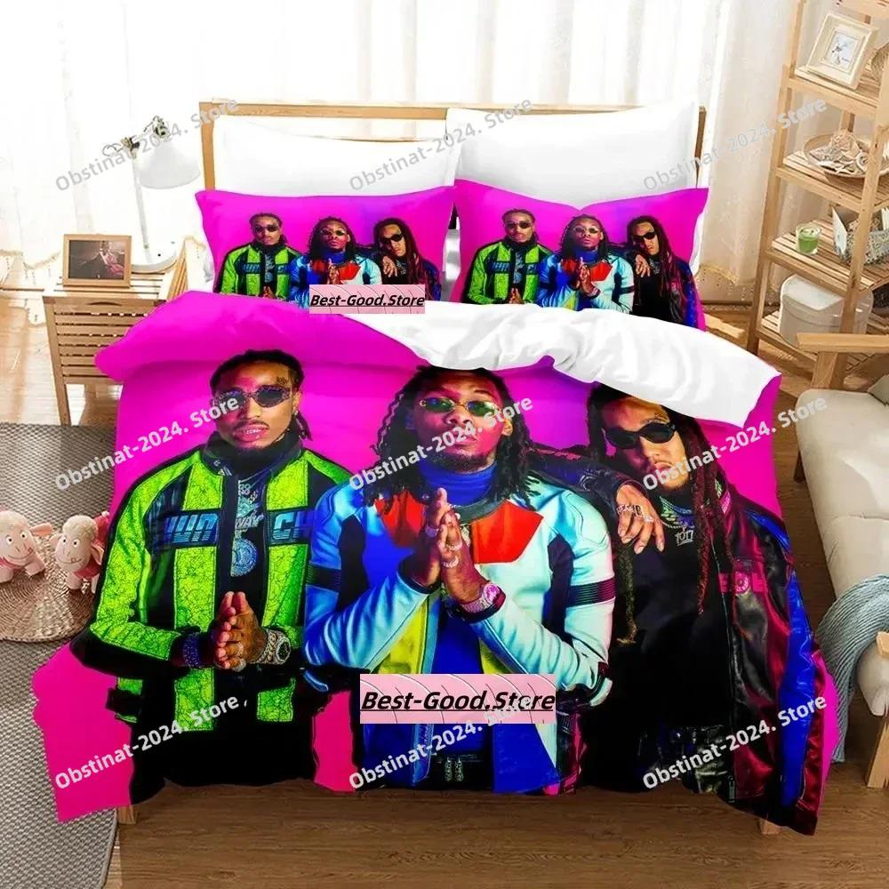 New Music Migos Bedding Set Single Twin Full Queen King Size Bed Set Adult Kid Bedroom Duvetcover Sets Anime parure de lit Bed