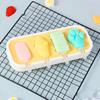 Popsicle Mold with Lid, Silicone Ice Cream Molds with 6 Sticks, 4 Cavities DIY Handmade Popsicle Mold for Making Cakesicles, Cake Pops, Ice Cream