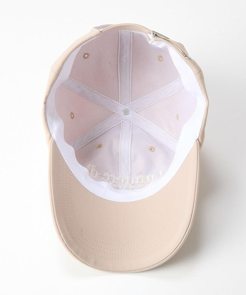 [Nissen] Women's loose-fitting washable UV cap with embroidered logo (choose from 2 sizes) Beige L  approx. 59~62cm